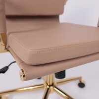 Офисное кресло AksHome Indigo LB (кофейный/золотой) - Превью изображения №9 — Интернет-Магазин TECNO.BY
