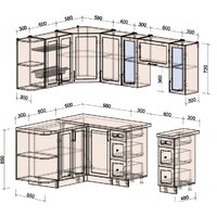 Интерлиния Тренд 1.5x2.2 левая (океан/океан/дуб бунратти) Image #6