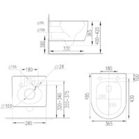 Roxen Antares Tornado в комплекте с инсталляцией StounFix Dual Fresh 6 в 1 868509 (кнопка: черный матовая) Image #12