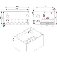 ЗОВ Тумба под умывальник Кито 60 K60LW0MWMC (белый матовый) Image #3
