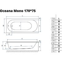 Excellent Oceana Mono 170x75 Image #2