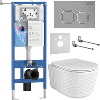 Roxen Vine Tornado в комплекте с инсталляцией StounFix Dual Fresh 6 в 1 979017 (кнопка: хром матовый)