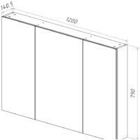Lemark Шкаф с зеркалом Universal 120 LM120ZS-U (белый глянец) Image #6
