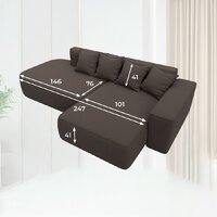 Лига диванов Лига-065 правый 129798 (рогожка амур 05 коричневый) Image #8