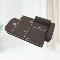 Лига диванов Лига-065 правый 129798 (рогожка амур 05 коричневый) Image #9