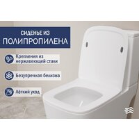Унитаз напольный Lauter W09 P-TRAP 21900001 + гигиенический душ Jet 21TZ232BM (горизонтальный выпуск) - Превью изображения №5 — Интернет-Магазин TECNO.BY