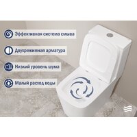 Унитаз напольный Lauter W09 P-TRAP 21900001 + гигиенический душ Jet 21TZ232BM (горизонтальный выпуск) - Превью изображения №6 — Интернет-Магазин TECNO.BY