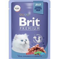 Brit Premium для котят телятина с морковью в желе 85 г