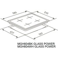 Meferi MGH604WH Glass Power Image #17