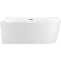 Wellsee Excellence Pro 180x80 28760803R (пристенная ванна (левая) белый глянец, экран, ножки, сифон-автомат матовый черный)