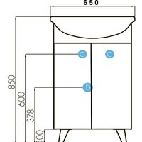 Аква Тумба под умывальник Лайт ТЛ-5.01.1.00.650.231 Image #3