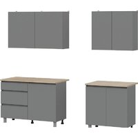 NN мебель Денвер 2.0м (графит серый/дуб сонома)