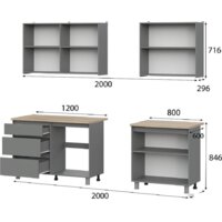 NN мебель Денвер 2.0м (графит серый/дуб сонома) Image #3