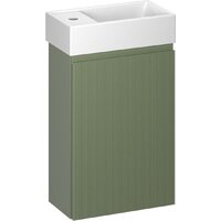 Wellsee Тумба под умывальник 2 в 1 WC Area 221805002 (тумба/матовый зеленый, раковина/глянцевый белый, без ножек) Image #1