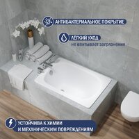 Ванна Lauter Orra 100 21XG100 (с ножками и сифоном 21Y11030) - Превью изображения №5 — Интернет-Магазин TECNO.BY