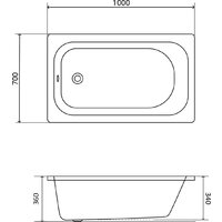 Ванна Lauter Orra 100 21XG100 (с ножками и сифоном 21Y11030) - Превью изображения №24 — Интернет-Магазин TECNO.BY