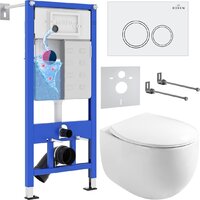 Roxen Egg в комплекте с инсталляцией StounFix Dual Fresh 6 в 1 964008 (кнопка: белый глянец) Image #1