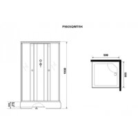 Душевая кабина Niagara Promo P90/26Q/MT/BK 90x90x195 - Превью изображения №4 — Интернет-Магазин TECNO.BY