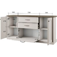 Тумба Anrex Toscana New 3D2S-1 (персидский жемчуг/каньон) - Превью изображения №3 — Интернет-Магазин TECNO.BY