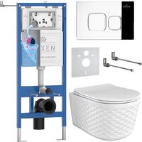 Roxen Vine Tornado в комплекте с инсталляцией StounFix Dual Fresh 6 в 1 979016 (кнопка: хром глянцевый)