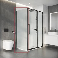 Niagara Nova NG-A80GR-34 80х195 (графит/прозрачное стекло) Image #3