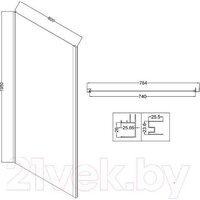 Niagara Nova NG-A80GR-34 80х195 (графит/прозрачное стекло) Image #4