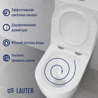 Унитаз напольный Lauter Vortex 2110022VF + гигиенический душ Sano 21LT1294GL - Превью изображения №4 — Интернет-Магазин TECNO.BY