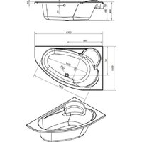 Ванна Cersanit Kaliope 170x110 R 63444 с сифоном Prime 64287 (сифон черный) - Превью изображения №8 — Интернет-Магазин TECNO.BY