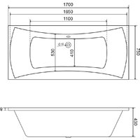 Ванна Lauter Olympia 170x75 21100075 (с каркасом и сифоном 21Y11021 матовый черный) - Превью изображения №17 — Интернет-Магазин TECNO.BY