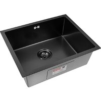 Кухонная мойка ARFEKA ECO AR 550*450 BLACK PVD NANO DECOR VOLCANIC ROCK - Превью изображения №4 — Интернет-Магазин TECNO.BY