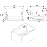 ЗОВ Тумба под умывальник Кито 70 K70LW0MRMC (белый/тростник) Image #4