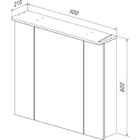  Lemark Шкаф с зеркалом для ванной Zenon 90x80 LM90ZS-Z (белый глянец) - Превью изображения №2 — Интернет-Магазин TECNO.BY