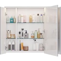  Lemark Шкаф с зеркалом для ванной Zenon 90x80 LM90ZS-Z (белый глянец) - Превью изображения №3 — Интернет-Магазин TECNO.BY