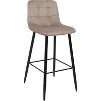 AksHome Stella барный (бежевый велюр HLR08/черный)