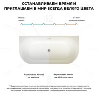 Wellsee Belle Spa 3.0 170x80 235901003 (пристенная ванна белый глянец, экран, ножки, сифон-автомат матовый черный) Image #7