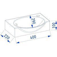 Lauter Тумба под умывальник Из искусственного мрамора Amelia 40 (пудрово-розовый п/мат) Image #10