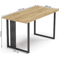 Mio Tesoro Laim 36 120x66 (дуб крафт золотой/черный) Image #5