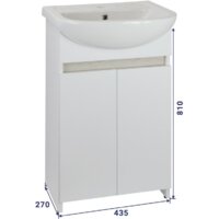 Doratiz Тумба под умывальник Doratiz Бора-бора 9912.014 (белая/светлый дуб) Image #15
