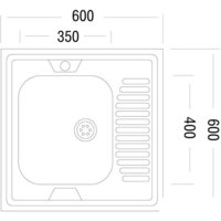 Ukinox STD600.600-4C 0R (с сифоном) Image #2