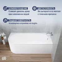 Ванна Lauter Monaco 170x72.5 2113170R (с каркасом и сифоном 21Y32000 хром) - Превью изображения №4 — Интернет-Магазин TECNO.BY