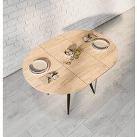 Кухонный стол ВВР Элип (дуб крафт золотой/черный конус, ЛДСП) - Превью изображения №8 — Интернет-Магазин TECNO.BY