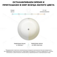 Wellsee Crepe de France 130x130 236701003 (отдельностоящая ванна белый глянец, экран, ножки, сифон-автомат матовый черный) Image #6