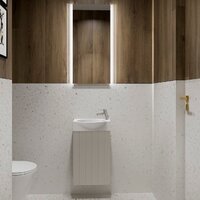 Lauter Тумба под умывальник Из искусственного мрамора Amelia 40 (кашемир п/мат) Image #4