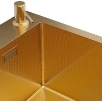 Кухонная мойка Roxen Simple 560220-50G-GR золото/текстурная PVD покрытие (с коландером и дозатором) - Превью изображения №14 — Интернет-Магазин TECNO.BY