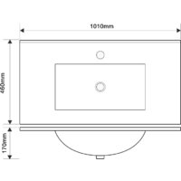 ЗОВ Тумба с умывальником Дион 100 D100LWP0M9003MKV5-OL100 (белый матовый) Image #7