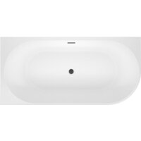 Wellsee Excellence Pro 170x75 28760703R (пристенная ванна (левая) белый глянец, экран, ножки, сифон-автомат матовый черный) Image #4