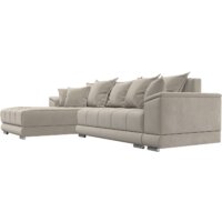 Лига диванов НордСтар левый 121113L (микровельвет бежевый/подушки микровельвет бежевый) Image #4