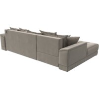 Лига диванов НордСтар левый 121113L (микровельвет бежевый/подушки микровельвет бежевый) Image #5