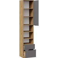 Трия Хилтон комбинированный с 1 дверью и 2 ящиками исп.2 (дуб крафт золотой/графит матовый) Image #6