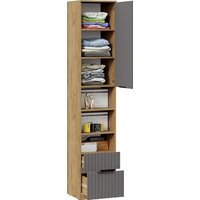 Трия Хилтон комбинированный с 1 дверью и 2 ящиками исп.2 (дуб крафт золотой/графит матовый) Image #4